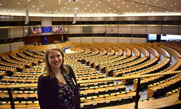 Barbara Zeidler in Brüssel zur Europawahl