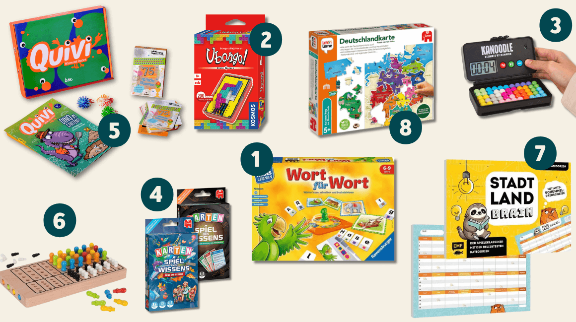 Verschiedene pädagogisch wertvolle Geschenkideen (für Kinder von 6-9 Jahren)